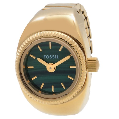 Fossil watch ring quartz green - watch,